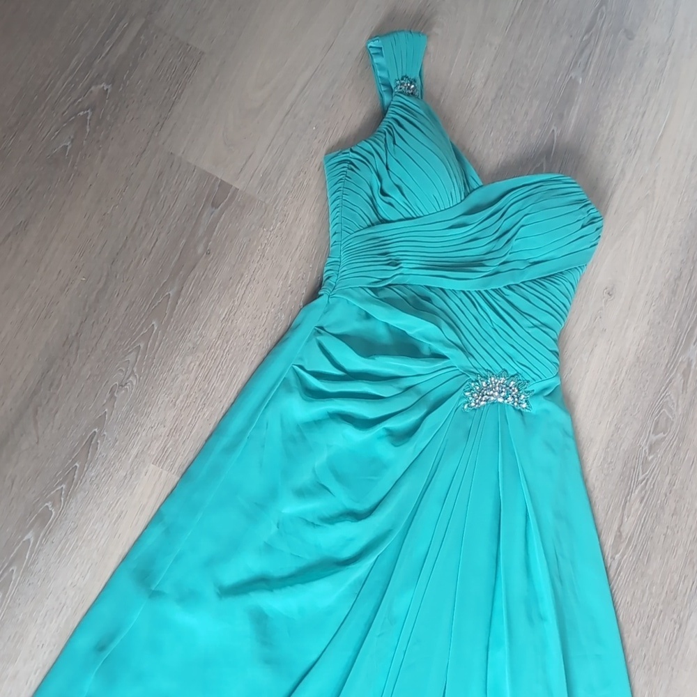 Rosa Clara Mermaid One Shoulder Gown Size 10 - Picture 2 of 13